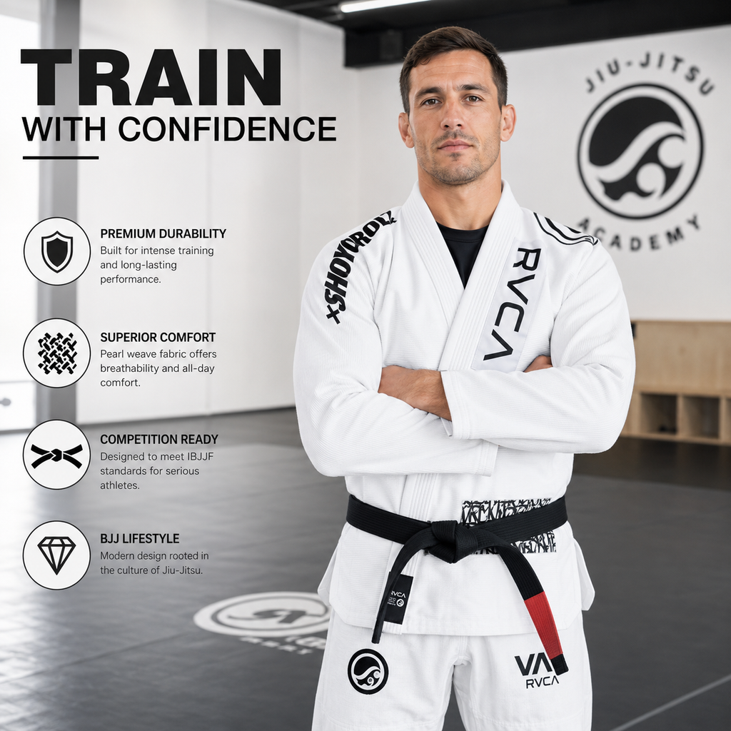 Elite White BJJ Gi for Men – Premium Pearl Weave Competition Uniform
