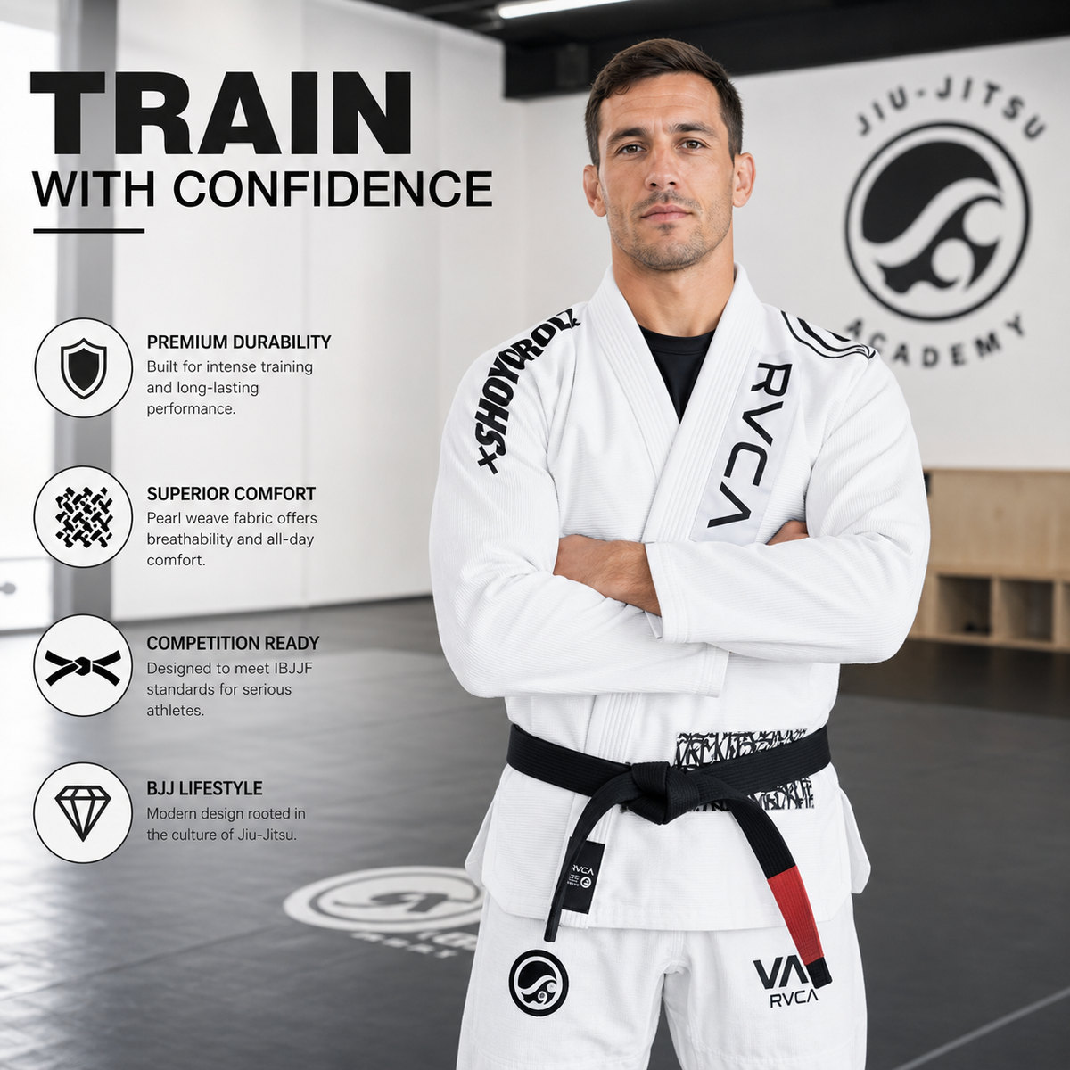 Elite White BJJ Gi for Men – Premium Pearl Weave Competition Uniform