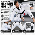 Elite White BJJ Gi for Men – Premium Pearl Weave Competition Uniform