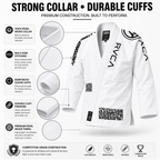 Elite White BJJ Gi for Men – Premium Pearl Weave Competition Uniform