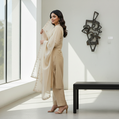 Elegance in Raw Silk - Emerald Green Straight Kurta Set with Antique Zari Embroidery - Latest Collection