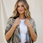 Premium Paisley Wool Shawl with Floral Pattern & Fringed Edges