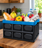 Collapsible Plastic Storage Basket – 46L Heavy-Duty Folding Storage Bin