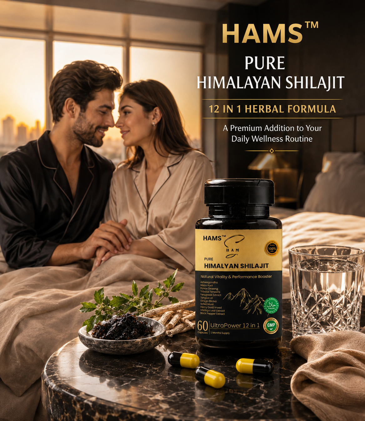 UltraPower 12-in-1 Herbal Complex – Premium Himalayan Shilajit Blend with 11 Potent Botanicals for Energy, Stamina & Daily Wellness Support