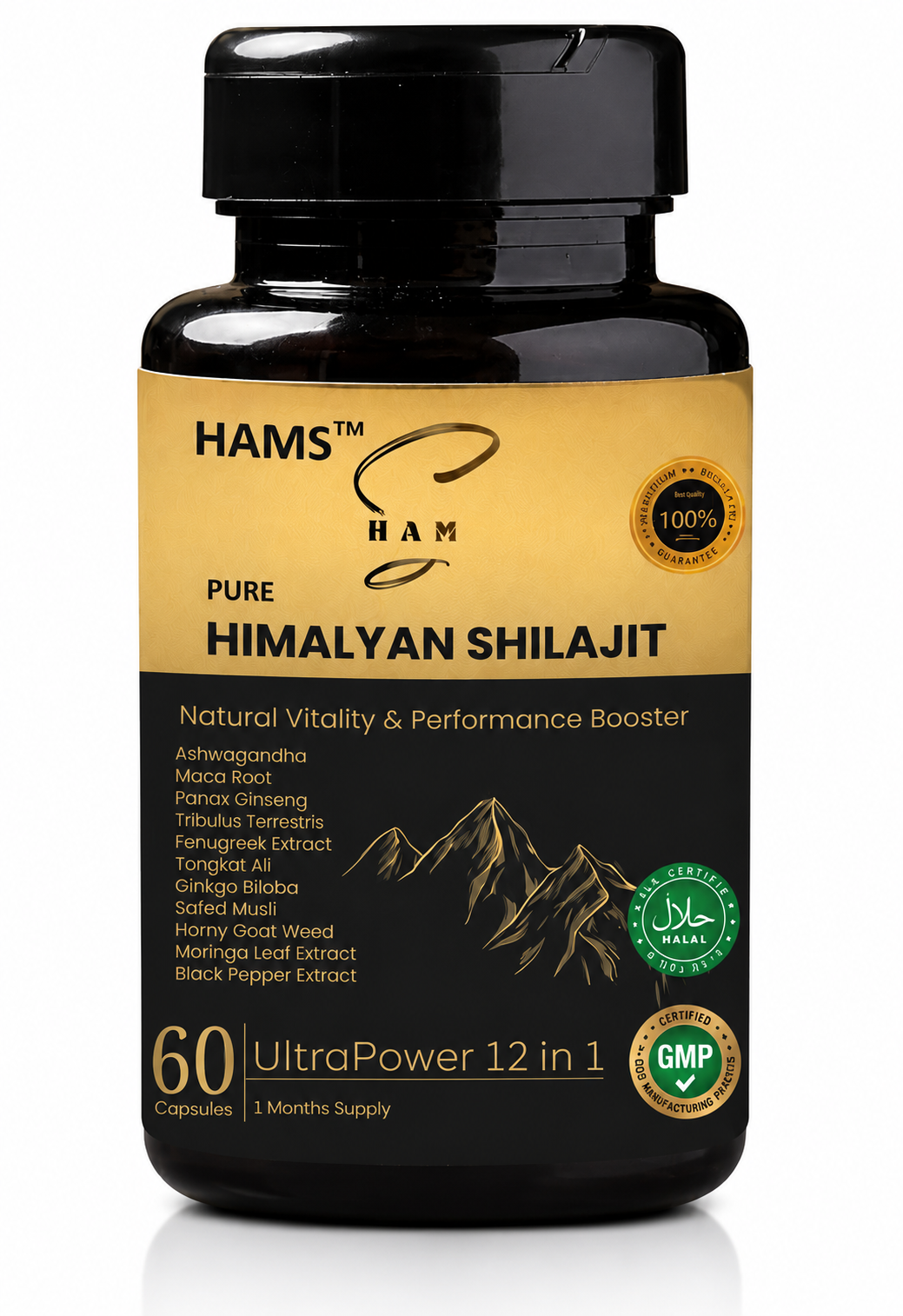 UltraPower 12-in-1 Herbal Complex – Premium Himalayan Shilajit Blend with 11 Potent Botanicals for Energy, Stamina & Daily Wellness Support