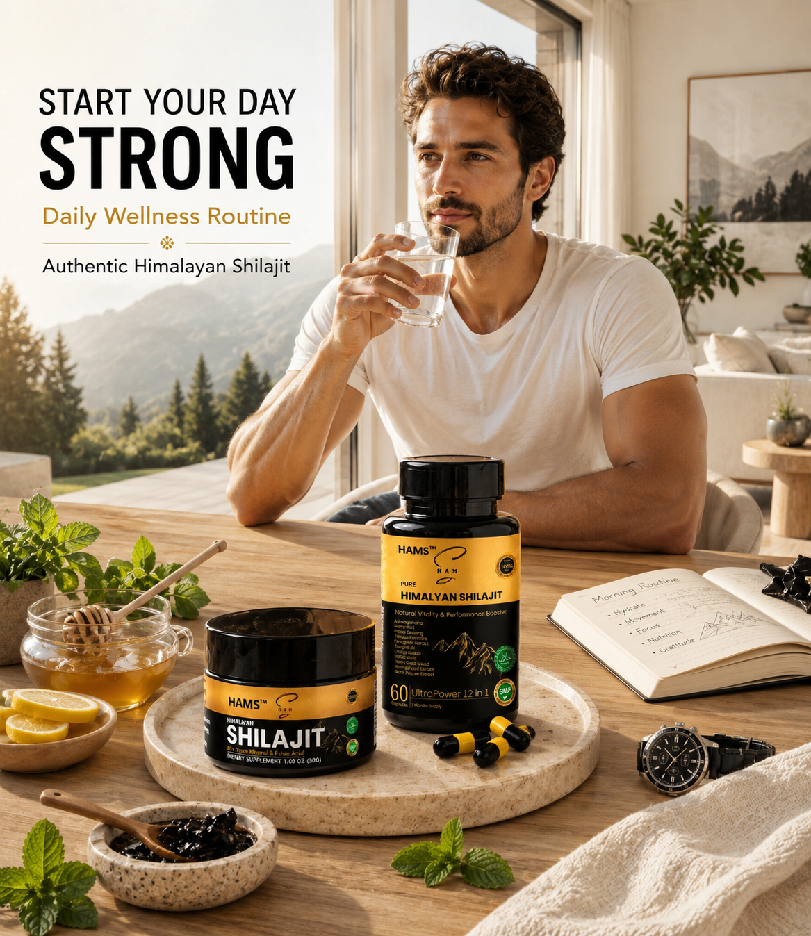 Ultimate Himalayan Wellness Combo – Shilajit Resin & 12-in-1 Capsules