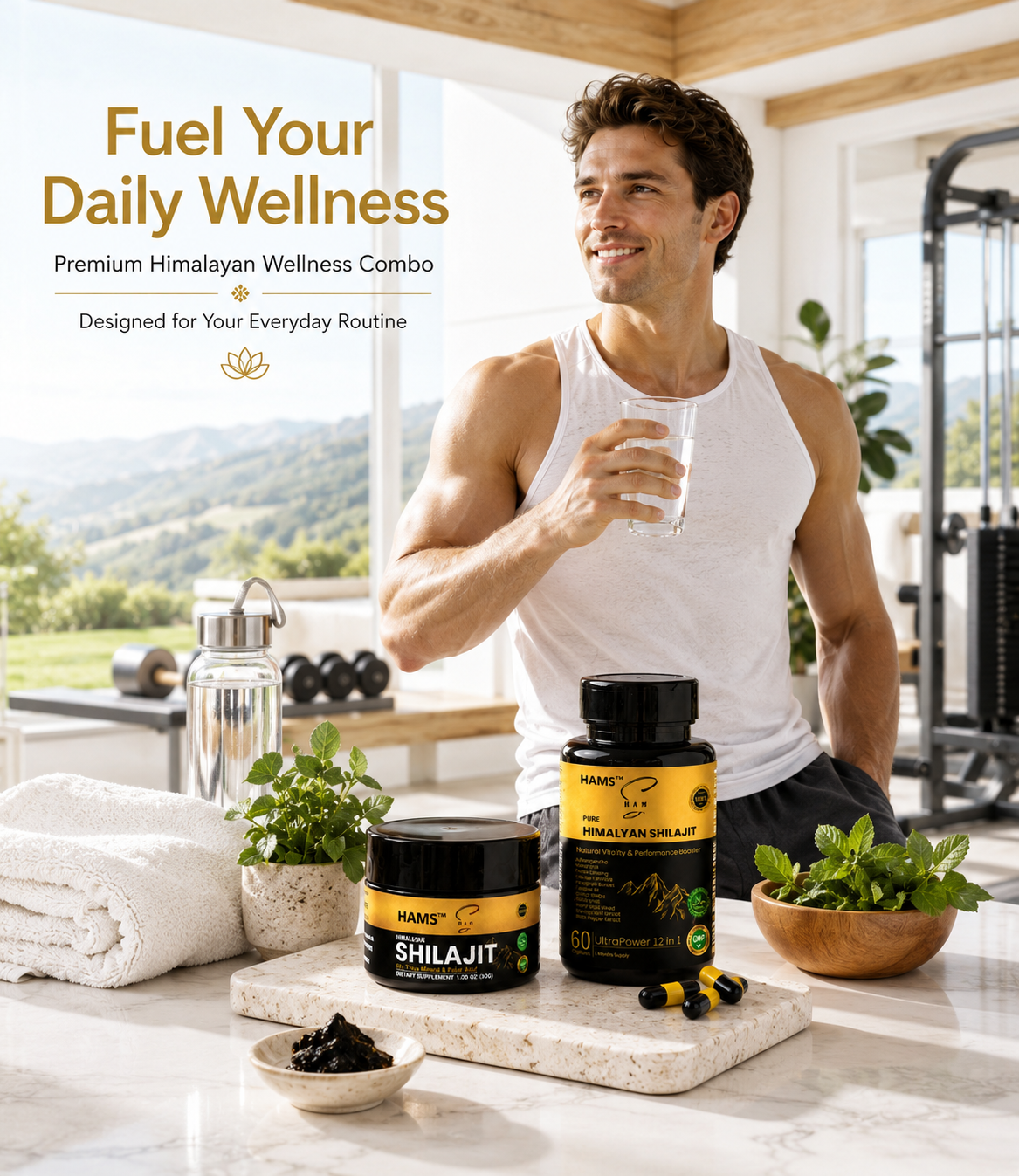 Ultimate Himalayan Wellness Combo – Shilajit Resin & 12-in-1 Capsules