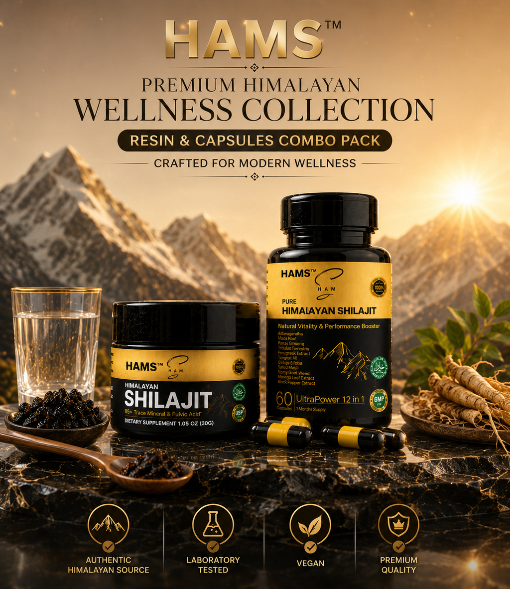 Ultimate Himalayan Wellness Combo – Shilajit Resin & 12-in-1 Capsules