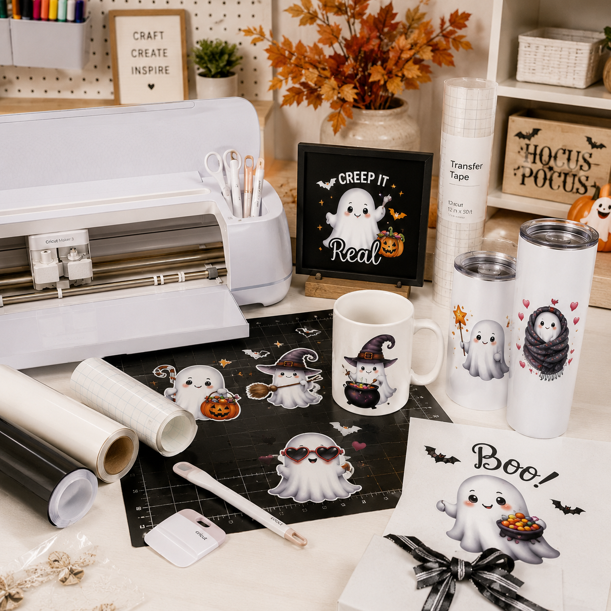 Watercolor Halloween Ghost Clipart Bundle | Cute Kawaii Ghost PNG | Transparent Halloween Clip Art | 300 DPI Digital Download