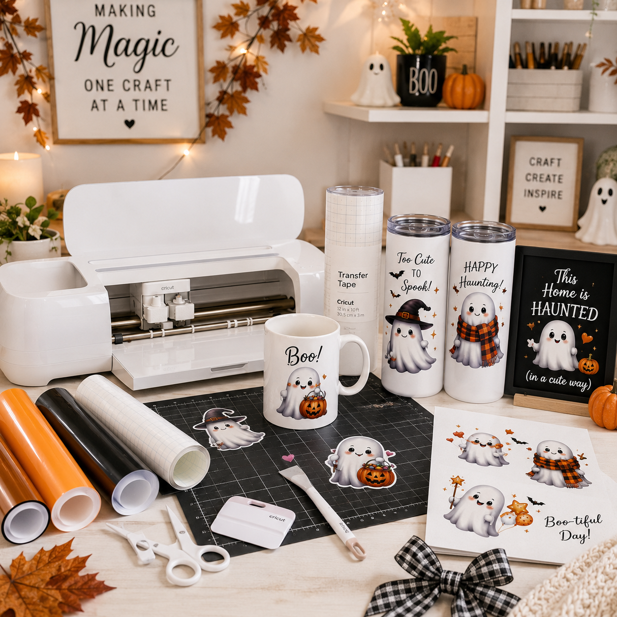Watercolor Halloween Ghost Clipart Bundle | Cute Kawaii Ghost PNG | Transparent Halloween Clip Art | 300 DPI Digital Download