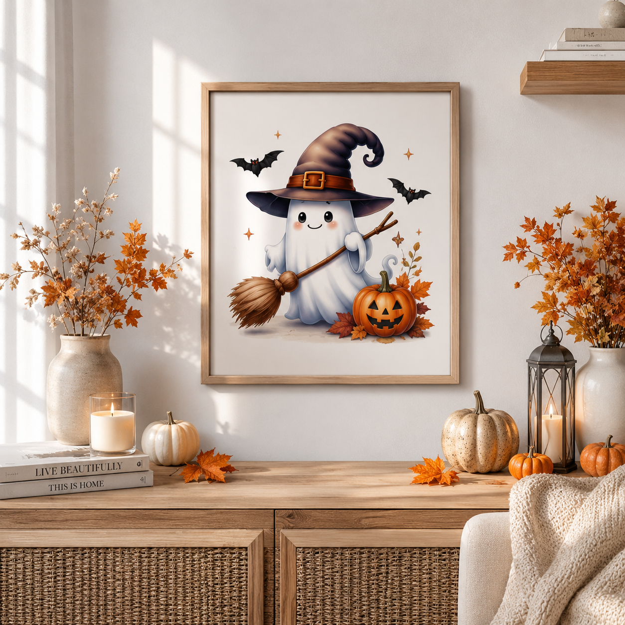 Watercolor Halloween Ghost Clipart Bundle | Cute Kawaii Ghost PNG | Transparent Halloween Clip Art | 300 DPI Digital Download