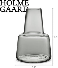 Holmegaard Flora Vase by Louise Campbell | Mouth-Blown Glass | Smoke | 4.7 Inch
