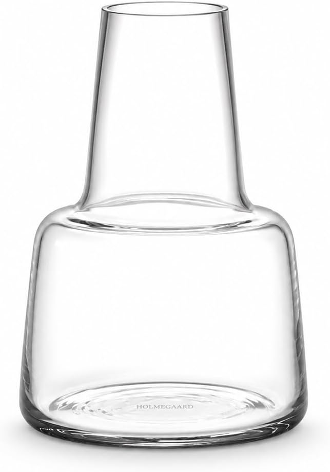 Holmegaard Flora Vase by Louise Campbell | Mouth-Blown Glass | Smoke | 9.4 Inch