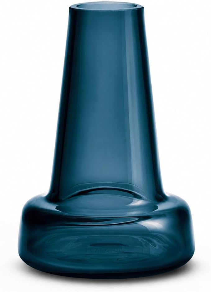 Holmegaard Flora Vase, Dark Blue, 4.7" H x 3.3" D, Designed by Less Limits v/Louise Campbell, Gift Box Included