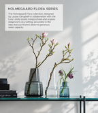 Elegant Glass Flower Vase for Modern Home Décor, Decorative Clear and Coloured Glass Vase with a Stylish Design, Ideal for Fresh Flower Arrangements, Living Room, Bedroom, Dining Table, Office and Contemporary Interior Decoration.