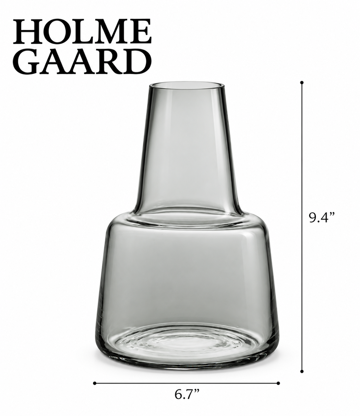 Elegant Glass Flower Vase for Modern Home Décor, Decorative Clear and Coloured Glass Vase with a Stylish Design, Ideal for Fresh Flower Arrangements, Living Room, Bedroom, Dining Table, Office and Contemporary Interior Decoration.