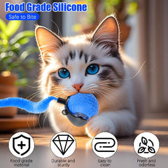 Interactive Cat Toy Ball with Feather Tail