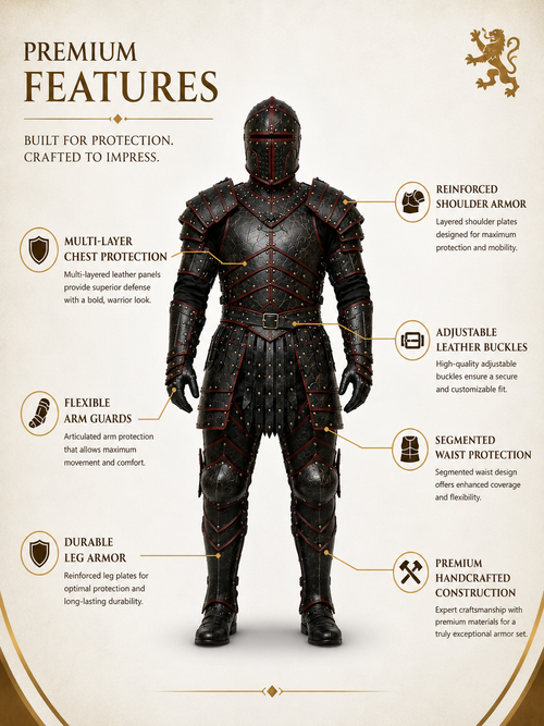 Genuine Cow Leather Medieval Armor Set