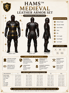 Genuine Cow Leather Medieval Armor Set