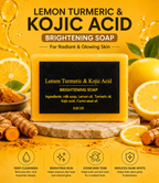 Lemon Turmeric & Kojic Acid Brightening Soap Bar for Face & Body – 3 Pack