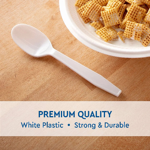 Member's Mark Heavyweight White Plastic Spoons, 600 ct