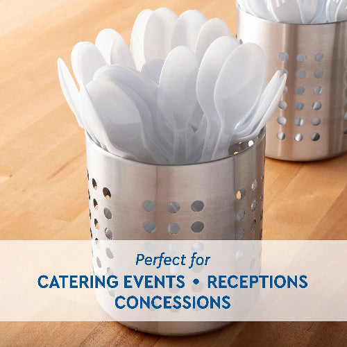 Member's Mark Heavyweight White Plastic Spoons, 600 ct