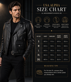 Men’s Genuine Cow Leather Biker Jacket – Black Asymmetric Motorcycle Jacket