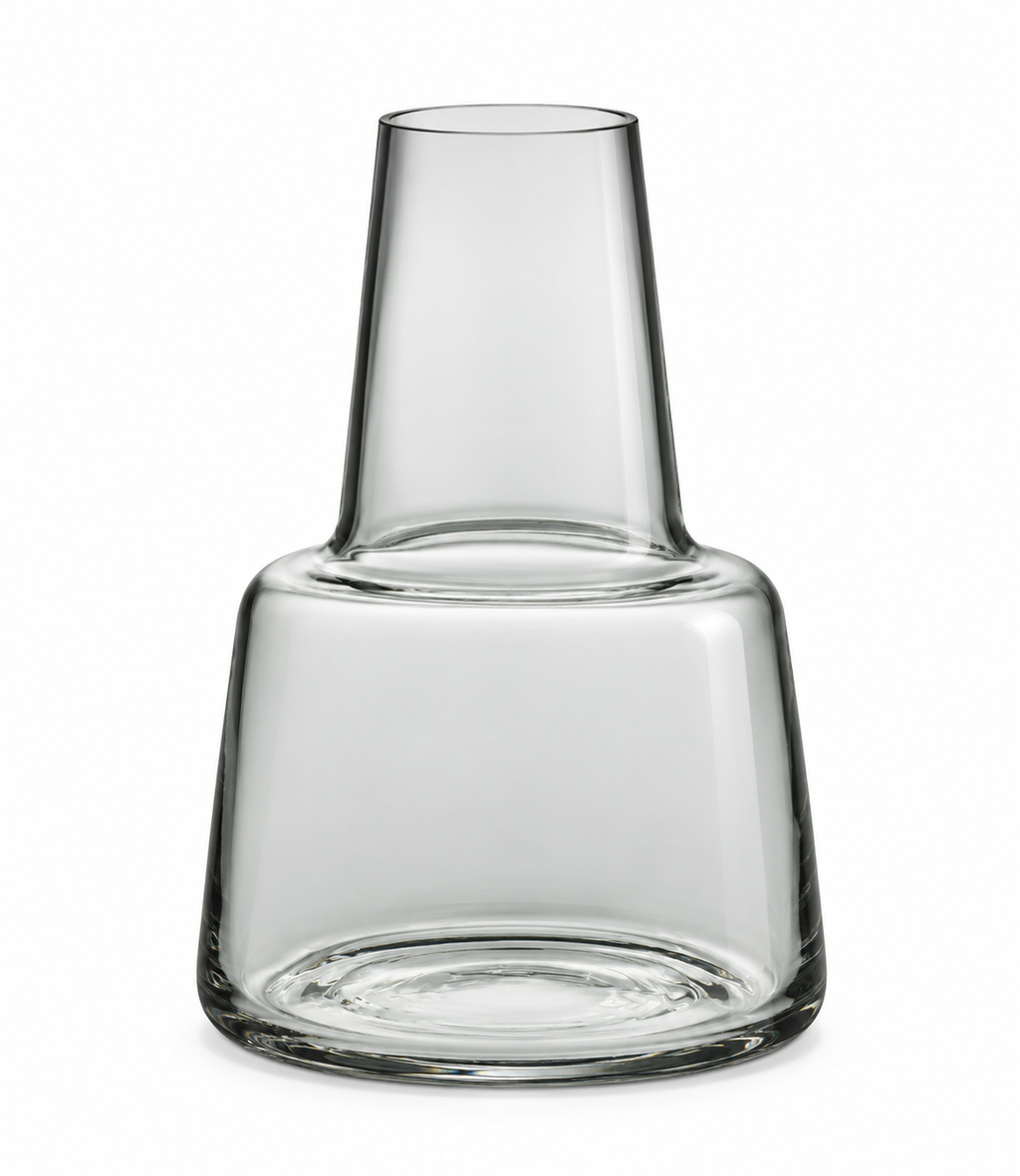 Elegant Glass Flower Vase for Modern Home Décor, Decorative Clear and Coloured Glass Vase with a Stylish Design, Ideal for Fresh Flower Arrangements, Living Room, Bedroom, Dining Table, Office and Contemporary Interior Decoration.