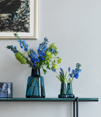 Elegant Glass Flower Vase for Modern Home Décor, Decorative Clear and Coloured Glass Vase with a Stylish Design, Ideal for Fresh Flower Arrangements, Living Room, Bedroom, Dining Table, Office and Contemporary Interior Decoration.