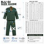 Premium 450 GSM BJJ Gi – Forest Green Brazilian Jiu-Jitsu Uniform
