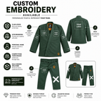 Premium 450 GSM BJJ Gi – Forest Green Brazilian Jiu-Jitsu Uniform