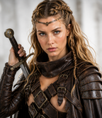 Women's Genuine Cow Leather Medieval Warrior Armor Set with Cloak