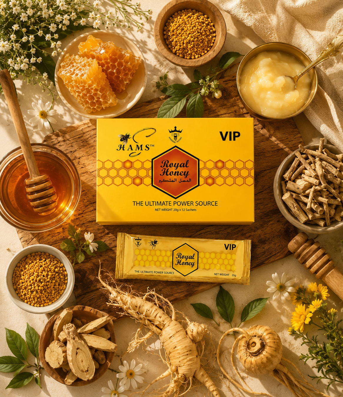 VIP Royal Honey – Premium Honey Blend with Ginseng, Maca & Ginger