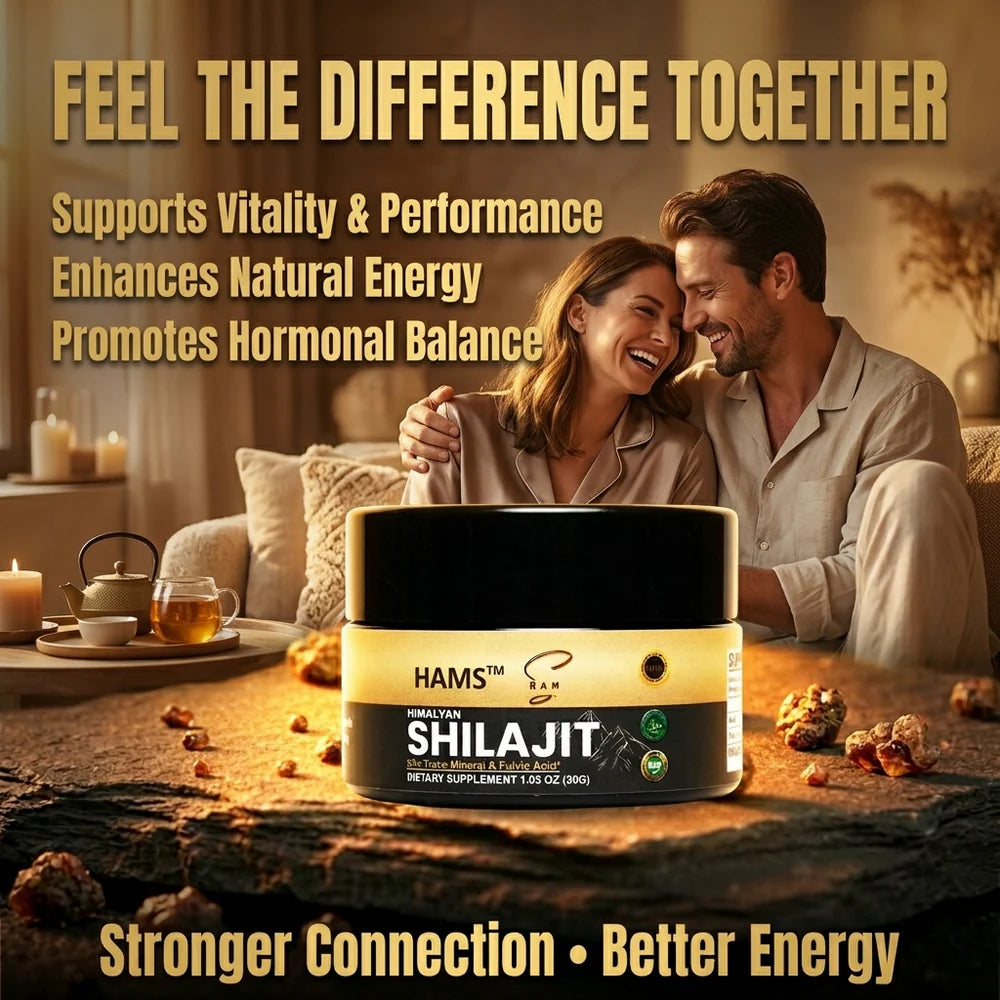 HAMS™ Pure Himalayan Shilajit Resin 30g – Authentic Mumijo with 84+ Trace Minerals, High Potency Fulvic Acid & Elemental Gold, Lab Tested Vegan Energy & Vitality Supplement