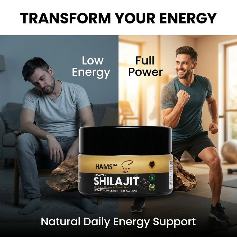 HAMS™ Pure Himalayan Shilajit Resin 30g – Authentic Mumijo with 84+ Trace Minerals, High Potency Fulvic Acid & Elemental Gold, Lab Tested Vegan Energy & Vitality Supplement