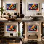 Rabbi Ishrah Li Sadri Islamic Wall Art – Multicolour Arabic Calligraphy Canvas