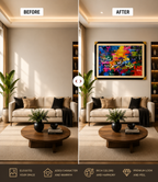 Rabbi Ishrah Li Sadri Islamic Wall Art – Multicolour Arabic Calligraphy Canvas