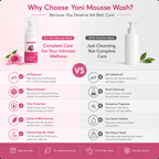 Rose Yoni Mousse Wash – pH-Balanced Feminine Intimate Cleanser, 60ml