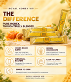 VIP Royal Honey Sachets – Honey, Ginseng & Maca Blend, 20g