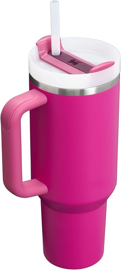 STANLEY Quencher H2.0 Tumbler with Handle and Straw 40 oz | Flowstate 3-Position Lid | Cup Holder Compatible for Travel | Insulated Stainless Steel Cup | BPA-Free | Peony