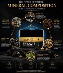 HAMS™ Pure Himalayan Shilajit Resin 30g – Authentic Mumijo with 84+ Trace Minerals, High Potency Fulvic Acid & Elemental Gold, Lab Tested Vegan Energy & Vitality Supplement