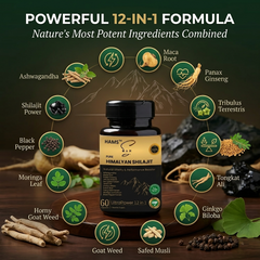 UltraPower 12-in-1 Herbal Complex – Premium Himalayan Shilajit Blend with 11 Potent Botanicals for Energy, Stamina & Daily Wellness Support