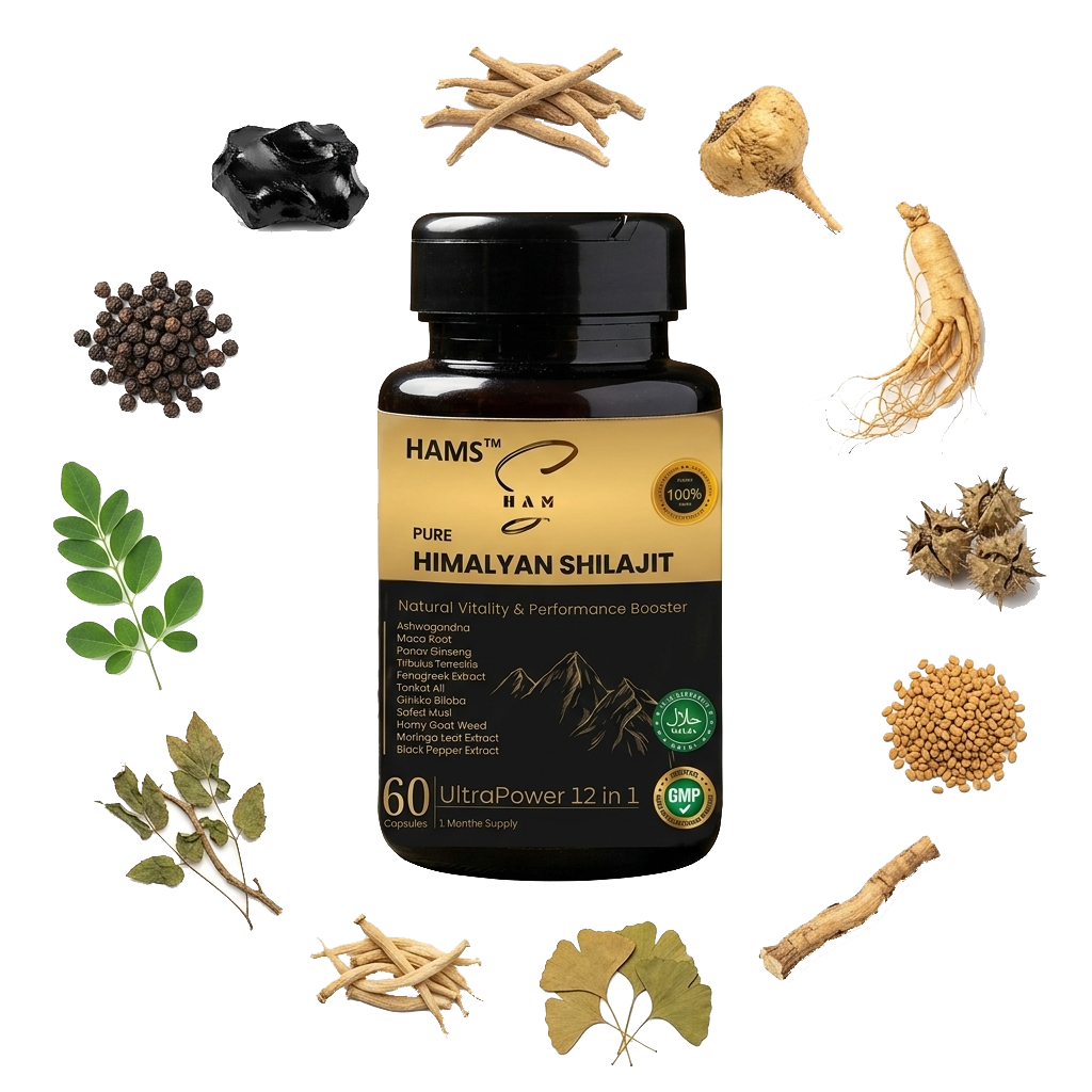 UltraPower 12-in-1 Herbal Complex – Premium Himalayan Shilajit Blend with 11 Potent Botanicals for Energy, Stamina & Daily Wellness Support
