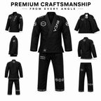 Premium Black Brazilian Jiu-Jitsu (BJJ) Gi – Reinforced Stitching & EVA Foam Collar