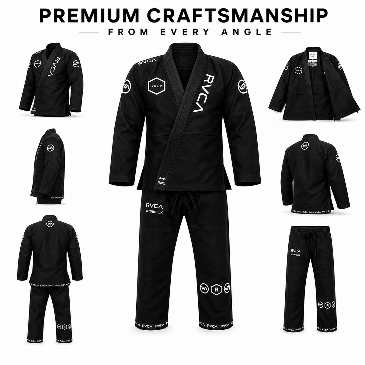 Premium Black Brazilian Jiu-Jitsu (BJJ) Gi – Reinforced Stitching & EVA Foam Collar
