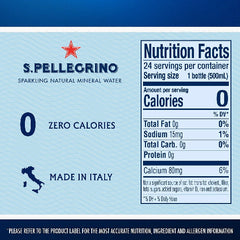 Sparkling Natural Mineral Water, 16.9 fl oz (500ml)