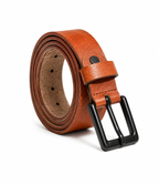 Men's Genuine Cow Leather Belt – Tan Brown