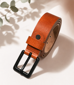 Men's Genuine Cow Leather Belt – Tan Brown