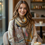 Premium Multicolor Paisley Wool Shawl for Women