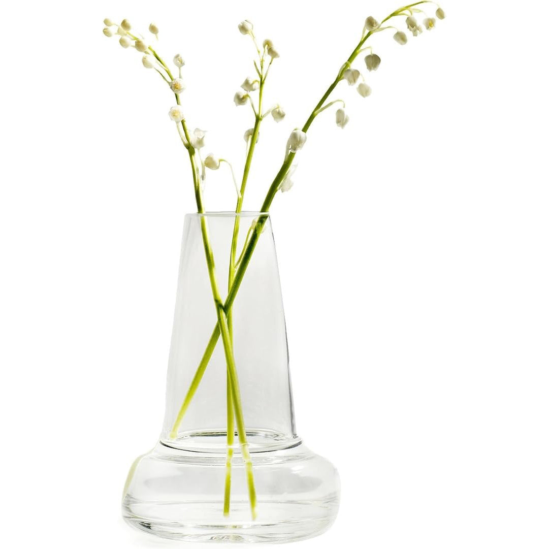 Holmegaard Flora Vase, Clear, 9.4" H x 6.7" D, Designed by Less Limits v/Louise Campbell, Gift Box Included